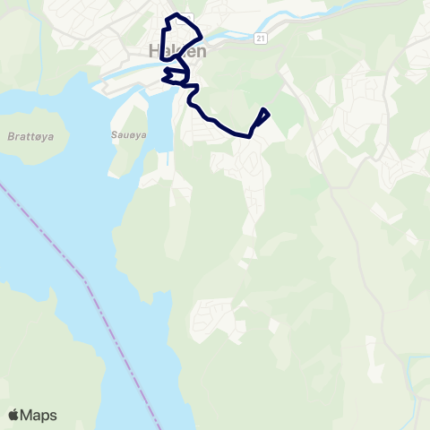 Østfold kollektivtrafikk Halden-Knardal-Hov map