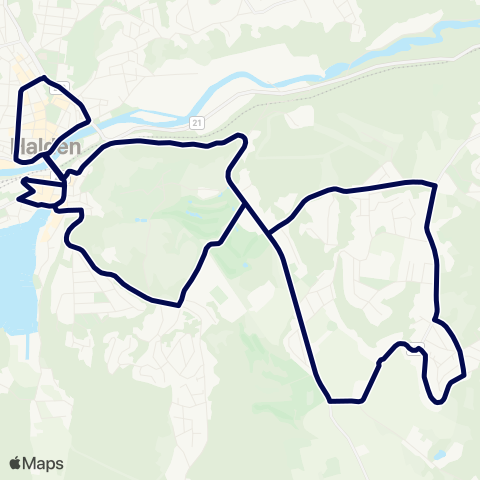 Østfold kollektivtrafikk Tistedal-Vold skog map