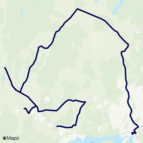 Østfold kollektivtrafikk Skoleskyss Berg skole map