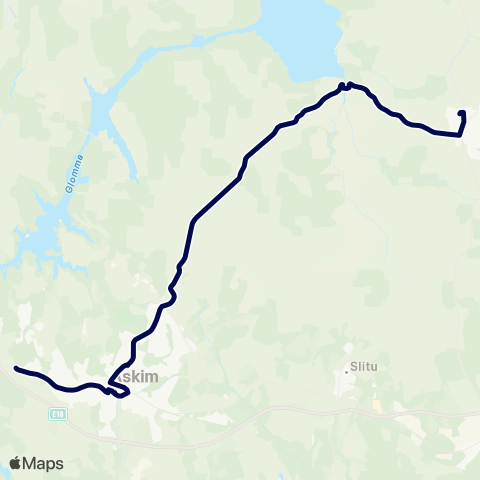 Østfold kollektivtrafikk Askim-Trøgstad map