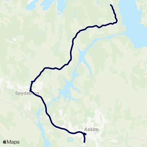 Østfold kollektivtrafikk Askim-Spydeberg map