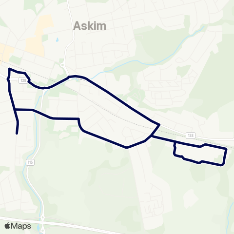 Østfold kollektivtrafikk Bybuss Askim sentrum syd map