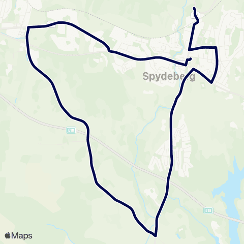 Østfold kollektivtrafikk Skoleskyss Spydeberg-Spydeberg U.skole map