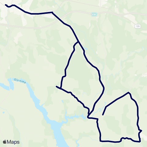 Østfold kollektivtrafikk Skoleskyss Kirkefjerdingen skole map