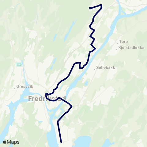 Østfold kollektivtrafikk Øra-Rekustad map