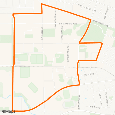 OSU Beaver Bus Commencement map