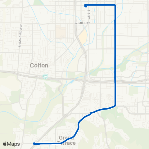 Omnitrans San Bernardino - Waterman - Grand Ter map