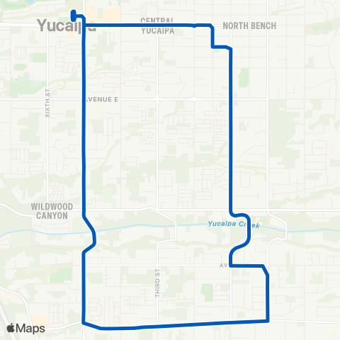 Omnitrans Yucaipa map