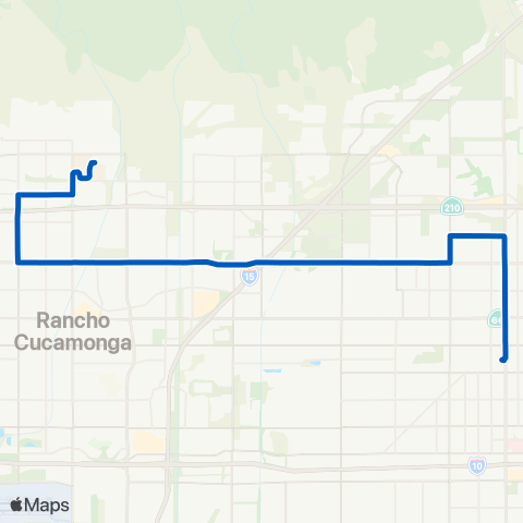 Omnitrans Fontana - Baseline - Chaffey College map