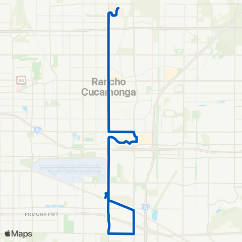 Omnitrans Ontario - Haven - Chaffey College map