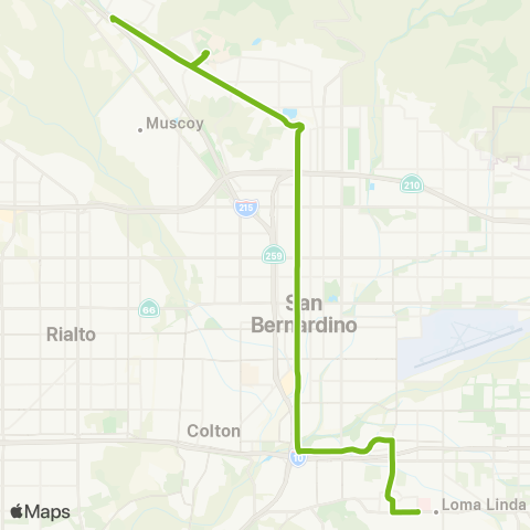Omnitrans SbX Green Line map