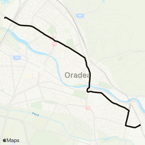 OTL Gara de Est - Kaufland Calea Borsului map