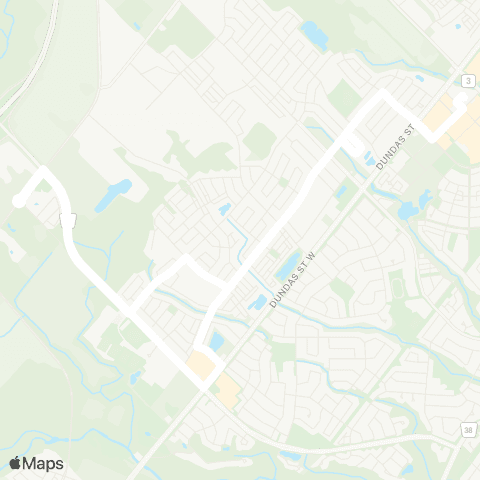 Oakville Transit Glenorchy map