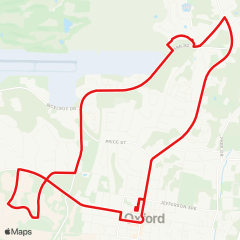 OUTransit Red North map