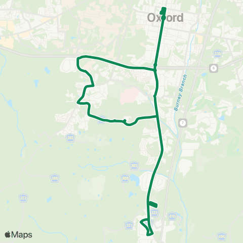 OUTransit Green / Red South map