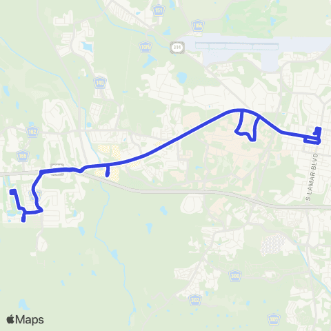 OUTransit Blue West / Orange map