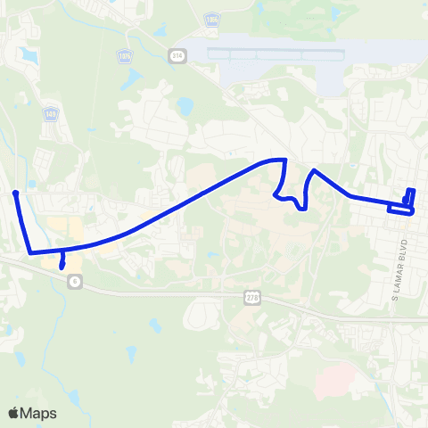 OUTransit Blue West map