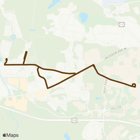 OUTransit Brown Express map