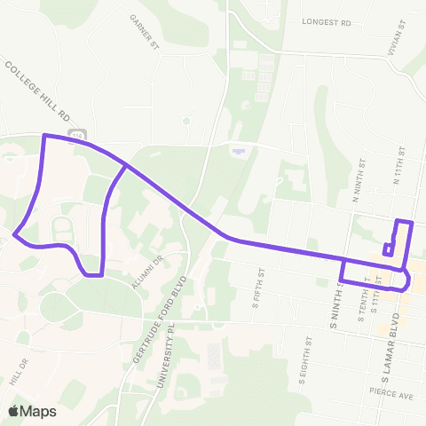 OUTransit Square Shuttle map