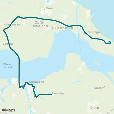 Connexxion Terneuzen - Krabbendijke map
