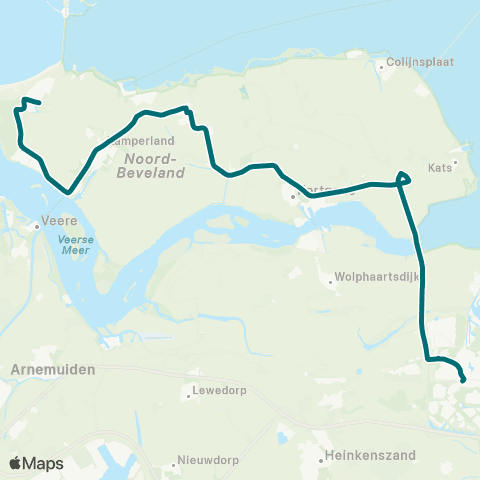 Connexxion Kamperland - Goes map