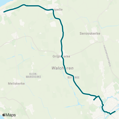 Connexxion Domburg - Middelburg map