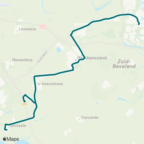 Connexxion 's-Heerenhoek - Goes map