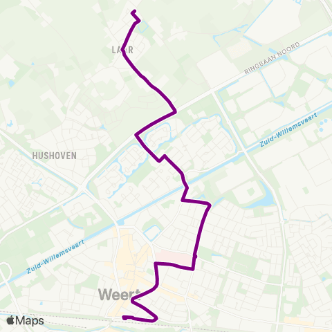 Arriva Weert Station - Laar map