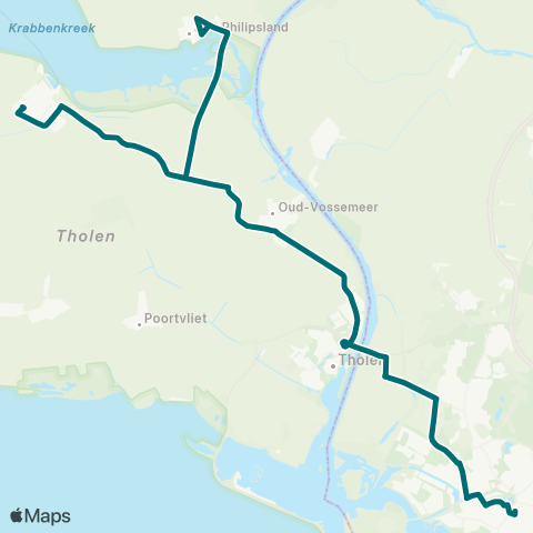 Connexxion Bergen op Zoom - St.Annaland map