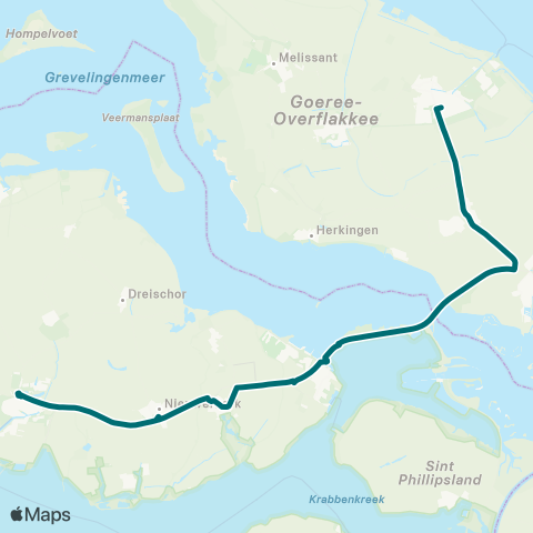 Connexxion Zierikzee - Middelharnis map