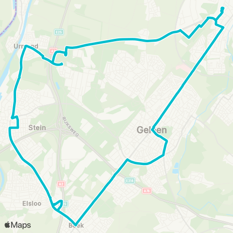 Arriva Sittard via Geleen en Beek / Stein - Sittard. map