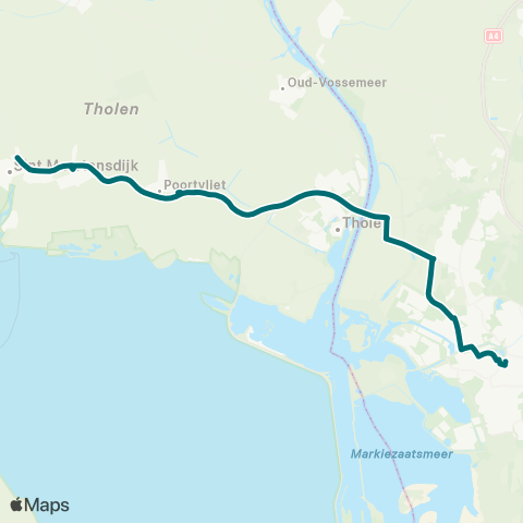 Connexxion St.Maartensdijk - Bergen op Zoom map