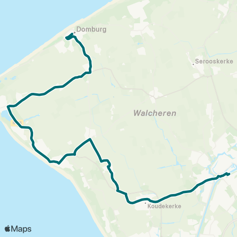 Connexxion Domburg - Krabbendijke map