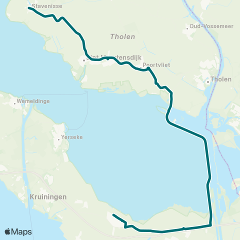 Connexxion Stavenisse - Goes map