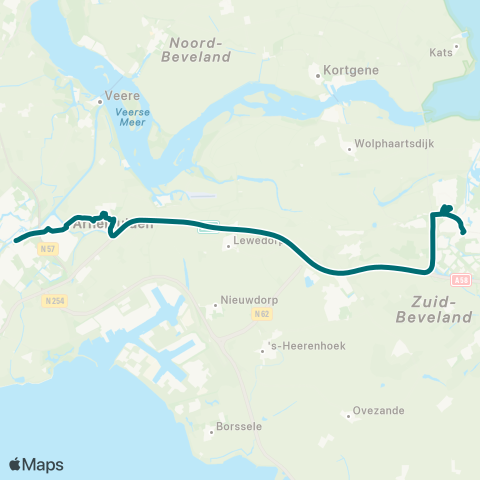 Connexxion Middelburg - Goes map