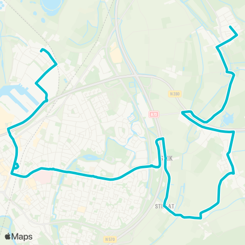 Arriva Boukoul - Roermond Leeuwen map