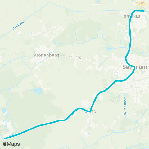 Arriva Horst Station - Toverland map
