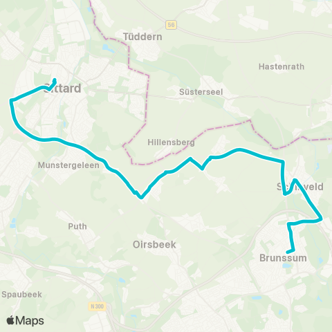 Arriva Sittard via Schinveld - Brunssum map