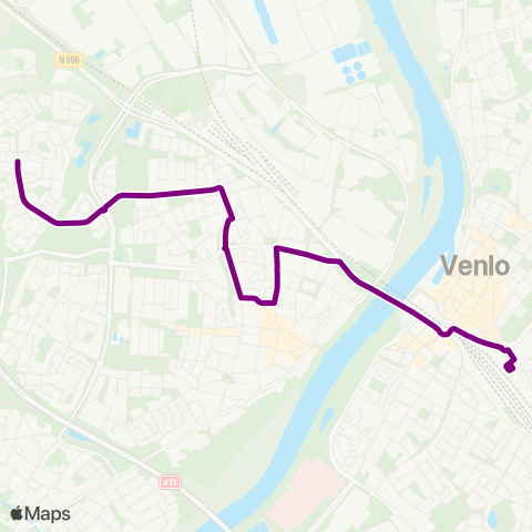 Arriva Blerick Klingerberg - Venlo Station map