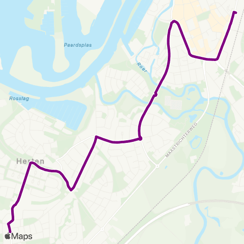 Arriva Roermond - Herten map