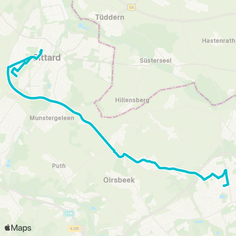 Arriva Sittard Sportzone - Brunssum map