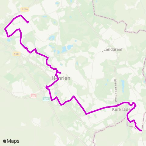 Arriva Hoensbroek via Heerlen - Bleijerheide map