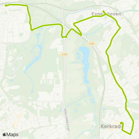 Arriva Kerkrade via Luckerheide - Landgraaf Station map
