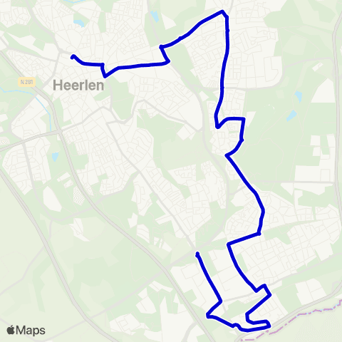 Arriva Heerlen via Landgraaf - Parkstad Stadion map