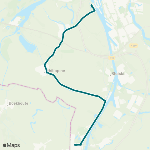 Connexxion Terneuzen - Sas van Gent map