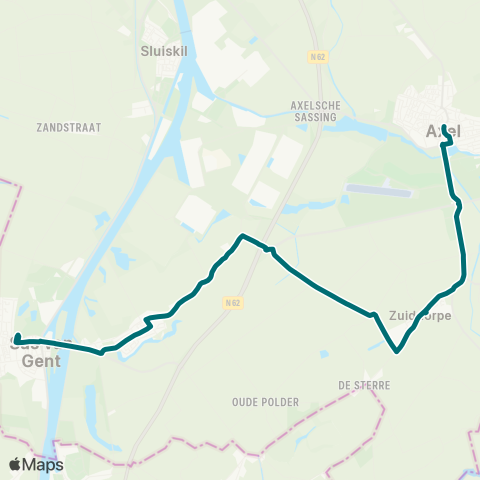 Connexxion Sas Van Gent - Axel map