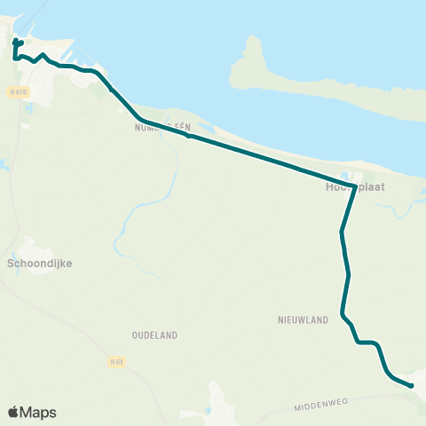Connexxion Breskens - Biervliet map