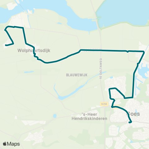 Connexxion Oud Sabbinge - Goes map