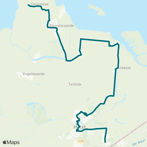 Connexxion Ossenisse - Clinge map