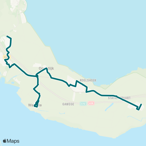 Connexxion Rilland - Kruiningen map